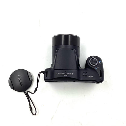 【全額返金保証】【最速発送】Canon コンパクトデジタルカメラ PowerShot SX420 IS ブラック 動作確認済