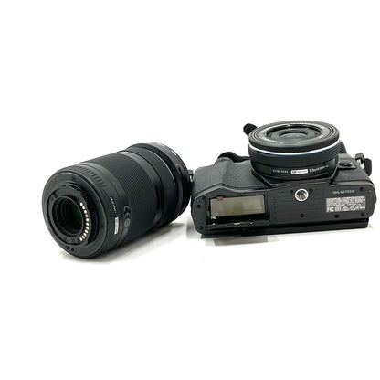 【全額返金保証】【最速発送】OLYMPUS デジタル一眼 OM-D E-M10 Mark II EZダブルズームキット [ブラック] 美品 動作確認済