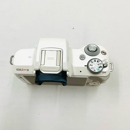 【全額返金保証】【最速発送】Canon デジタル一眼 EOS kiss M ボディ ホワイト 動作確認済