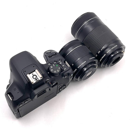【全額返金保証】【最速発送】Canon デジタル一眼 EOS Kiss X10i ダブルズームキット ブラック 美品 動作確認済