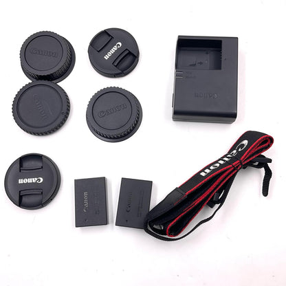 【全額返金保証】【最速発送】Canon デジタル一眼 EOS Kiss X10i ダブルズームキット ブラック 美品 動作確認済