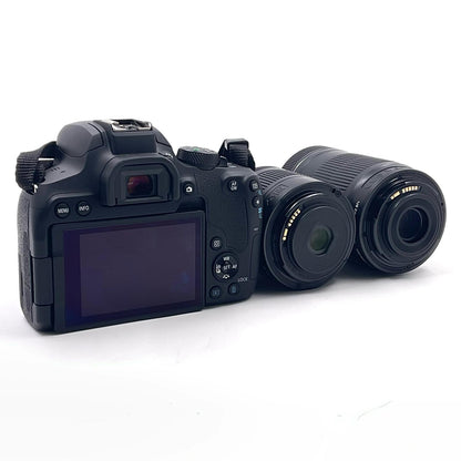 【全額返金保証】【最速発送】Canon デジタル一眼 EOS Kiss X10i ダブルズームキット ブラック 美品 動作確認済