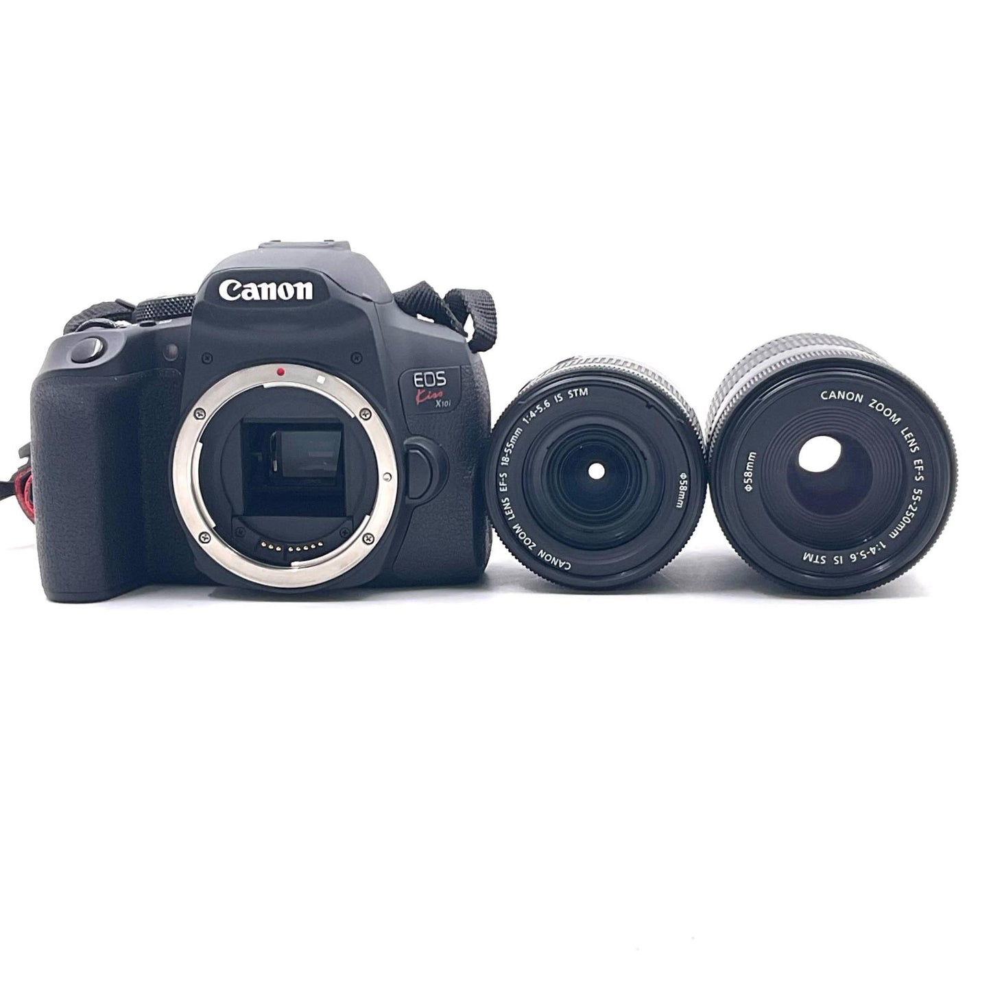 【全額返金保証】【最速発送】Canon デジタル一眼 EOS Kiss X10i ダブルズームキット ブラック 美品 動作確認済
