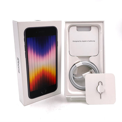 【全額返金保証】【最速発送】Apple iPhone iPhone SE（第3世代） 64GB ミッドナイト Softbank SIMフリー 白ロム 動作確認済 83%