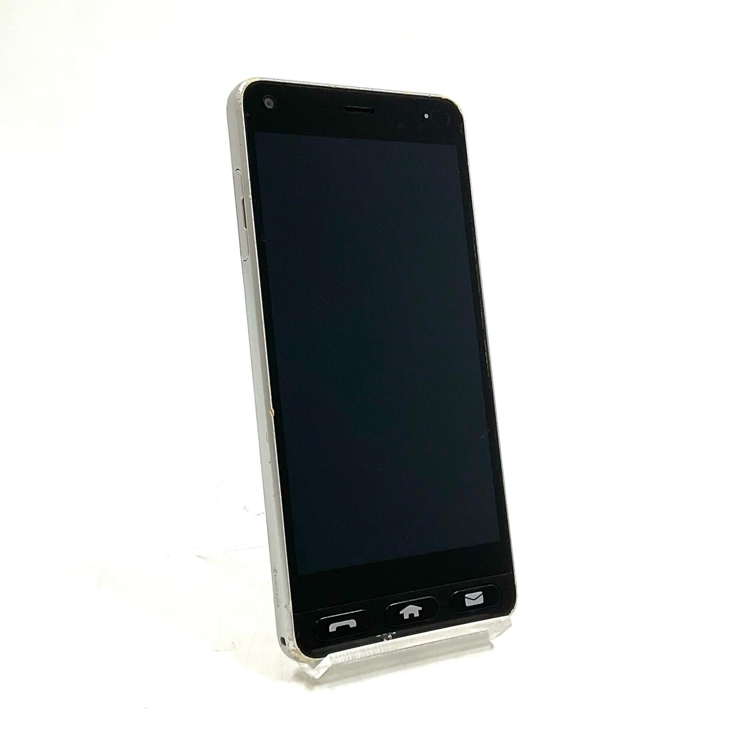 【全額返金保証】【最速発送】京セラ かんたんスマホ 32GB シルバー Softbank 705KC 白ロム 動作確認済