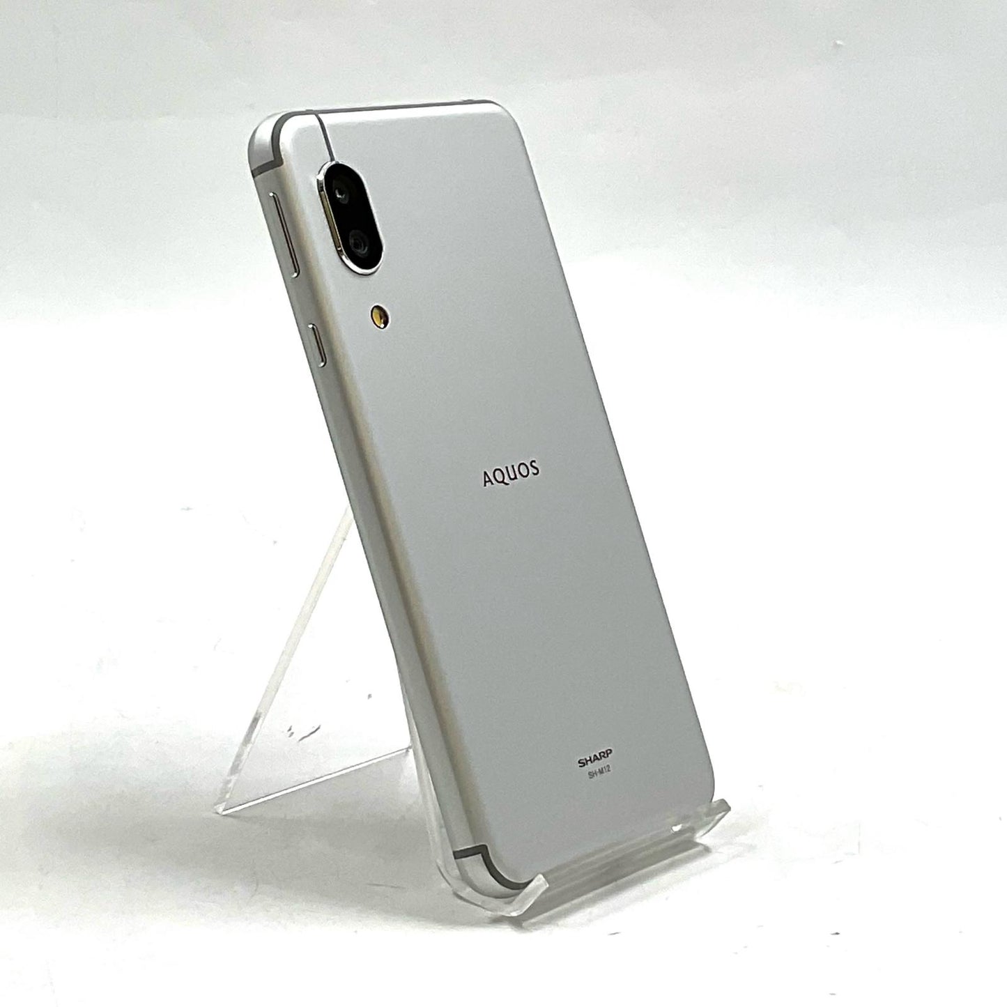 【全額返金保証】【最速発送】SHARP AQUOS sense3 64GB シルバーホワイト SIMフリー SH-M12 白ロム 美品 動作確認済