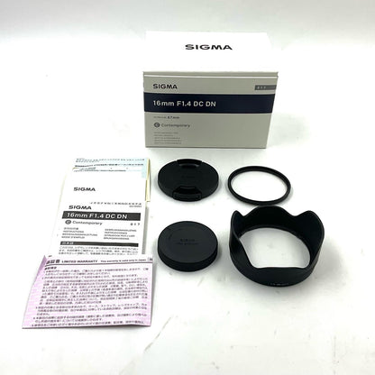 【全額返金保証】【最速発送】SIGMA 16mm F1.4 DC DN [ソニー用] 動作確認済