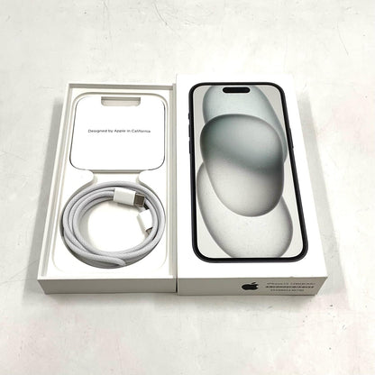 【最速発送】Apple iPhone iPhone 15 128GB ブラック docomo SIMフリー 白ロム【難有】 85%