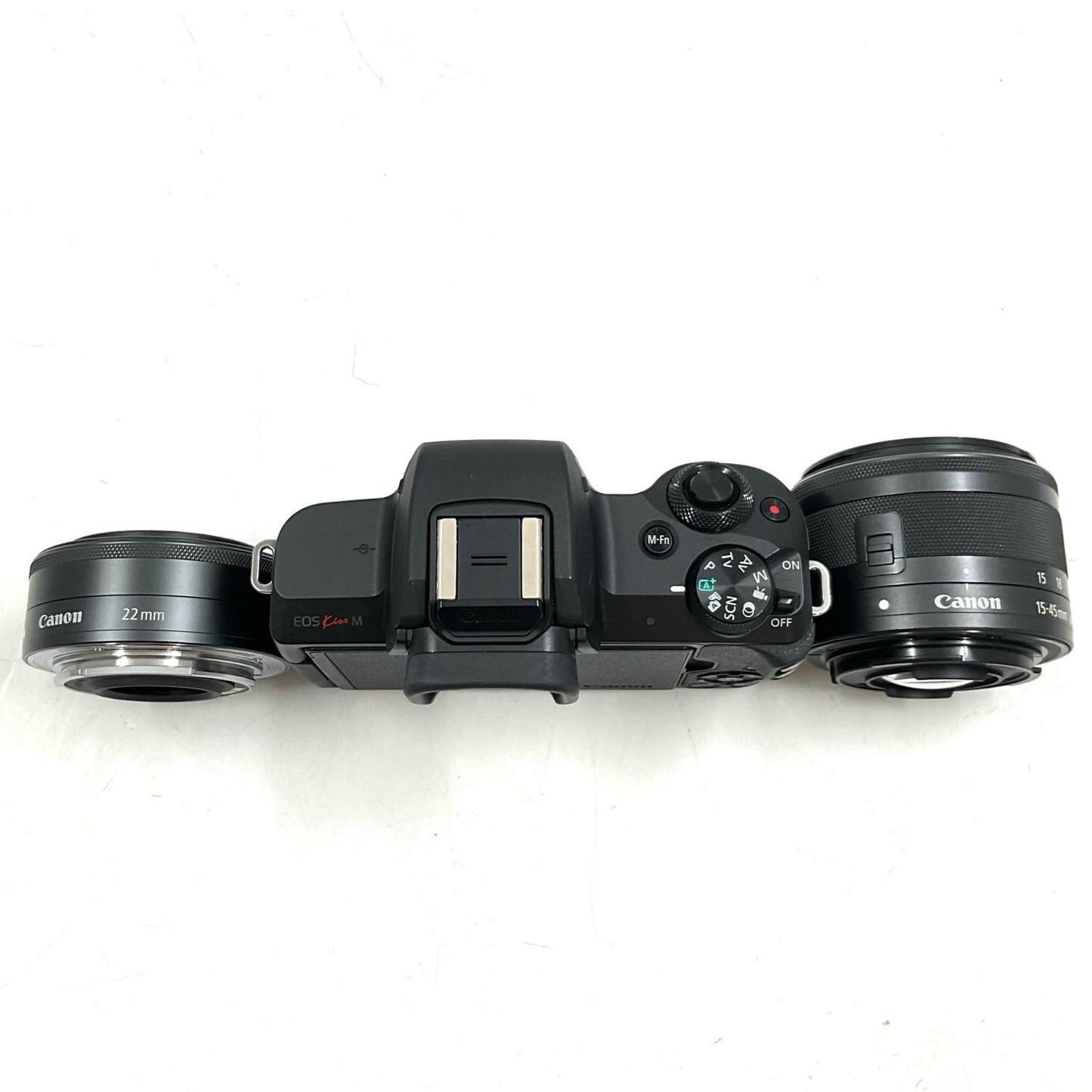 【全額返金保証】【最速発送】Canon デジタル一眼 EOS Kiss M ダブルレンズキット [ブラック] 美品 動作確認済
