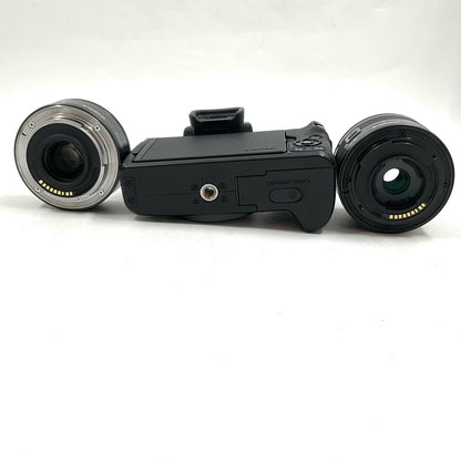 【全額返金保証】【最速発送】Canon デジタル一眼 EOS Kiss M ダブルレンズキット [ブラック] 美品 動作確認済