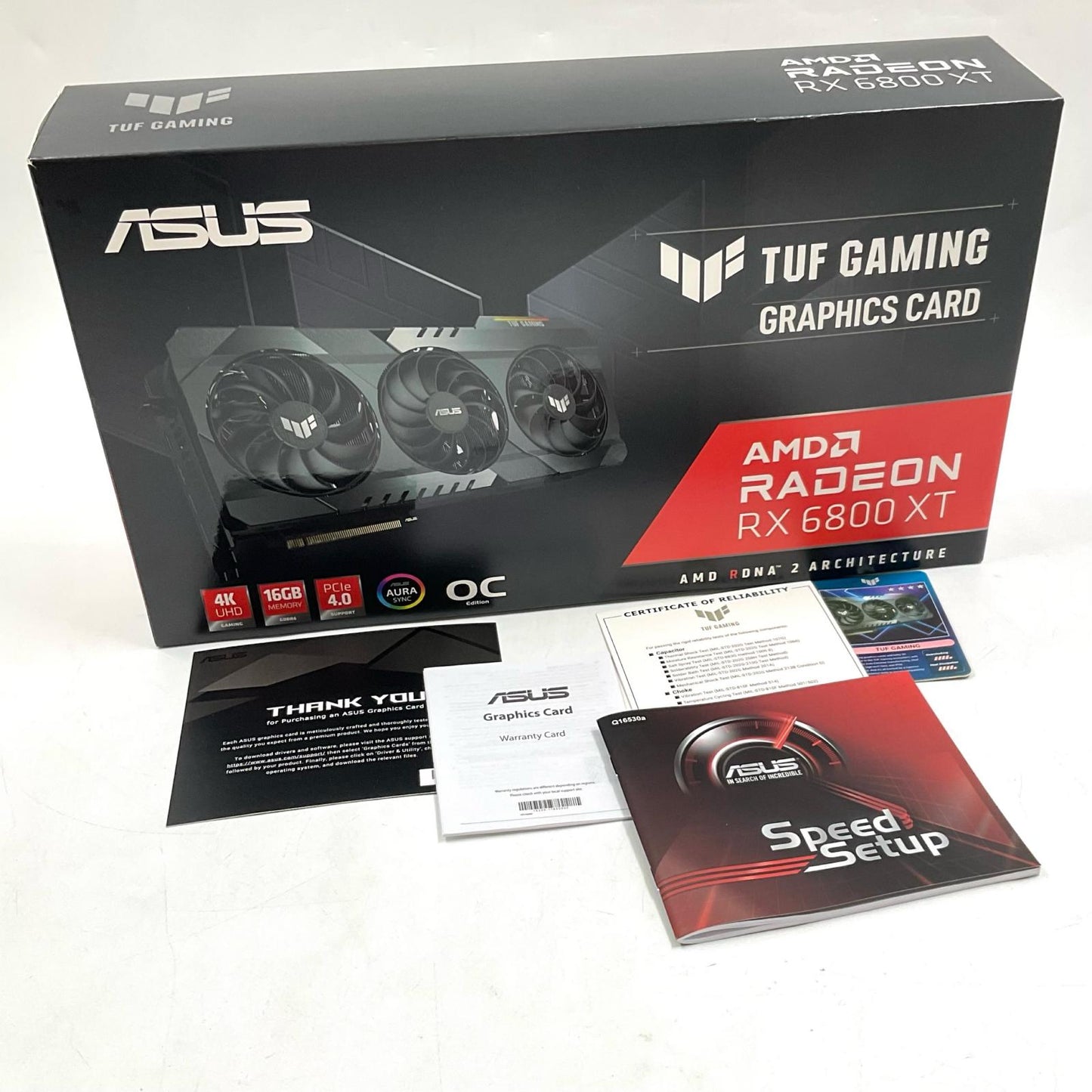 【全額返金保証】【最速発送】ASUS グラフィックボード TUF-RX6800XT-O16G-GAMING 美品 動作確認済