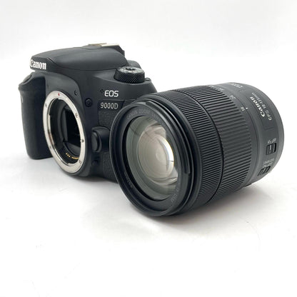 【全額返金保証】【最速発送】Canon デジタル一眼 EOS 9000D レンズキット EF-S18-135mm F3.5-5.6 IS USM ブラック 美品 動作確認済