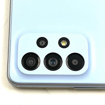 【全額返金保証】【最速発送】SAMSUNG Galaxy A53 5G 128GB オーサムブルー au SIMフリー SCG15 白ロム 美品 動作確認済