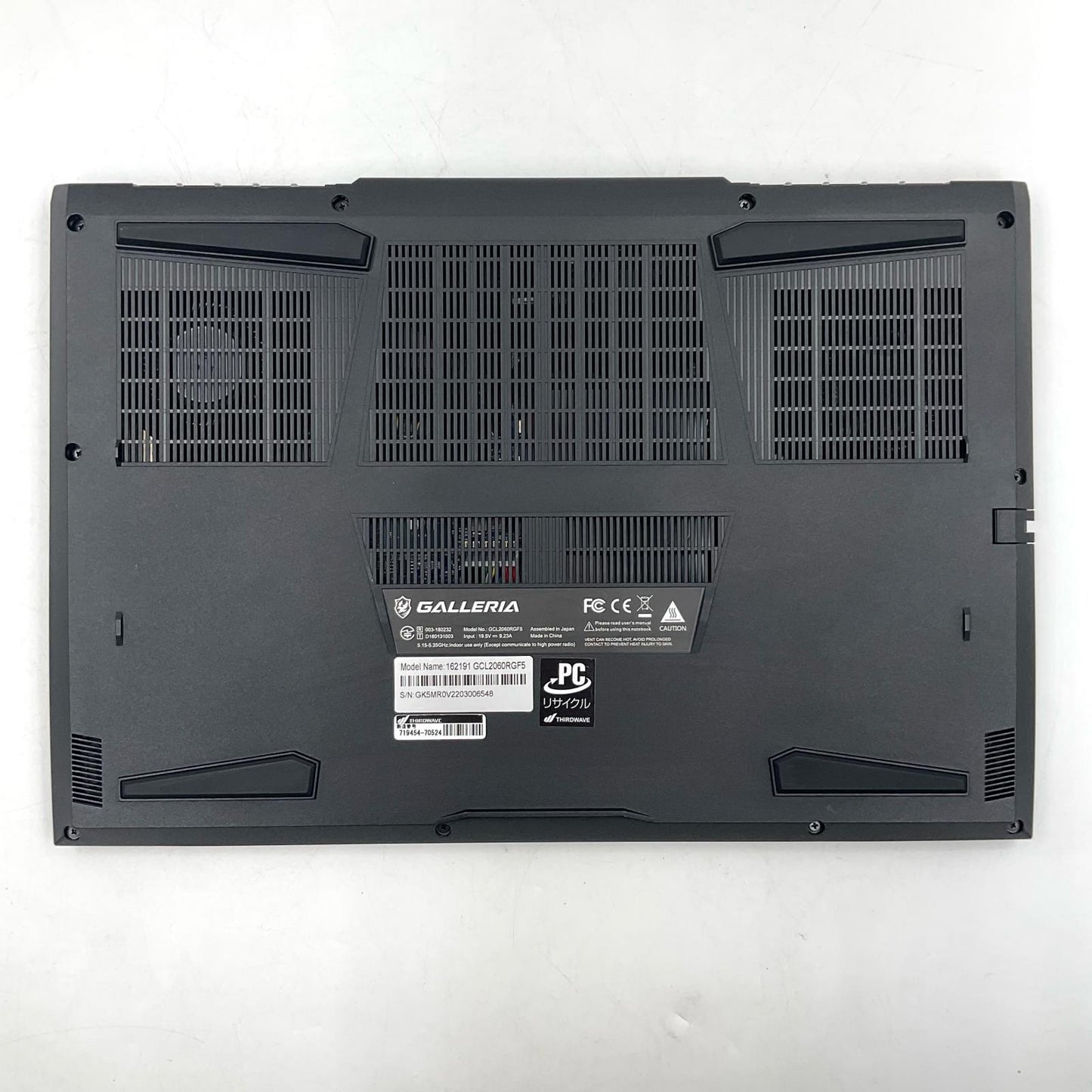 【全額返金保証】【最速発送】ドスパラ GALLERIA GCL2060RGF5 Intel(R) Core(TM) i5-10300H CPU @ 2.50GHz 16GB M.2 SSD 512GB NVIDIA GeForce RTX 2060 90.2% 動作確認済