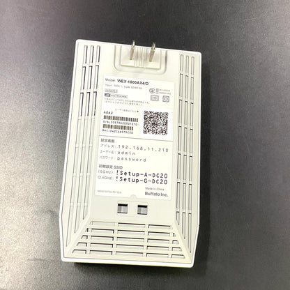 【全額返金保証】【最速発送】BUFFALO AirStation HighPower WEX-1800AX4/D 美品 動作確認済