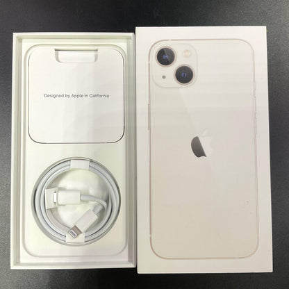 【全額返金保証】【最速発送】Apple iPhone iPhone 13 128GB スターライト au 白ロム 美品 動作確認済 84%