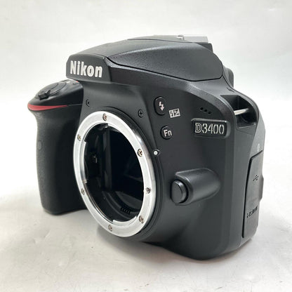 【全額返金保証】【最速発送】Nikon デジタル一眼 D3400 ボディ ブラック ブラック 美品 動作確認済