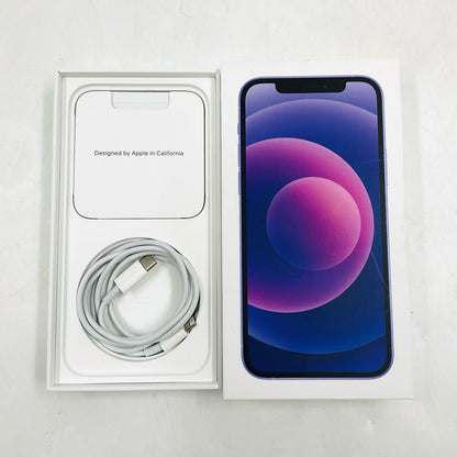【全額返金保証】【最速発送】Apple iPhone iPhone 12 128GB パープル Softbank SIMフリー 白ロム 動作確認済 78%