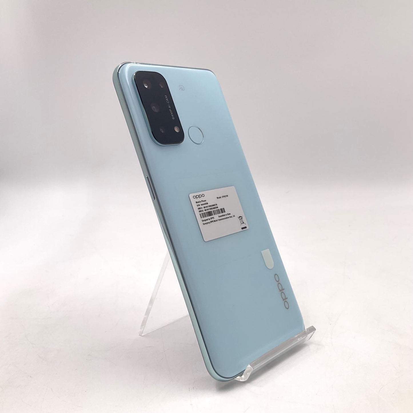 【全額返金保証】【最速発送】OPPO Reno 5A 128GB アイスブルー SIMフリー CPH2199 白ロム 美品 動作確認済