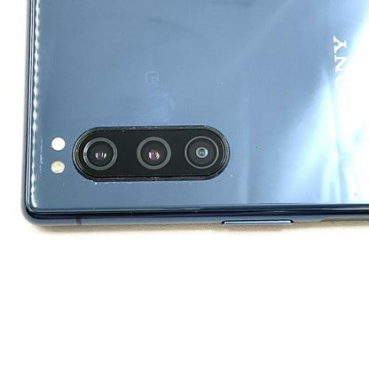 【全額返金保証】【最速発送】Sony Xperia 5 64GB ブルー au SOV41 白ロム 動作確認済