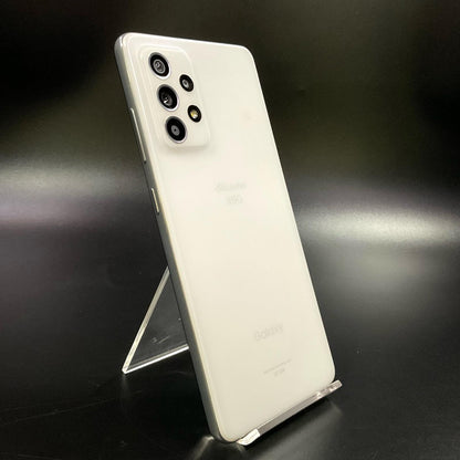 【全額返金保証】【最速発送】SAMSUNG Galaxy A52 5G 128GB オーサムホワイト docomo SC-53B 白ロム 動作確認済