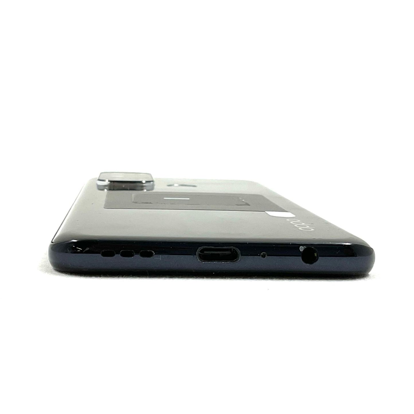 【全額返金保証】【最速発送】OPPO Reno 5 A 128GB シルバーブラック SIMフリー CPH2199 白ロム 美品 動作確認済