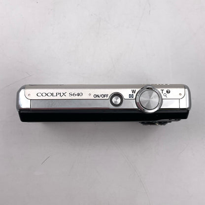 【全額返金保証】【最速発送】Nikon コンパクトデジタルカメラ COOLPIX S640 シルバー 美品 動作確認済