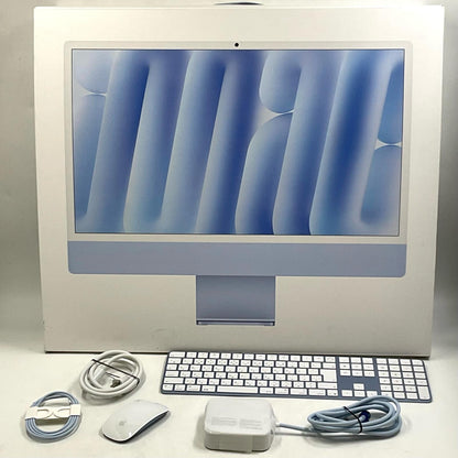 【全額返金保証】【最速発送】Apple iMac 24インチ M4 10コア 16GB SSD 256GB ブルー 超美品 動作確認済