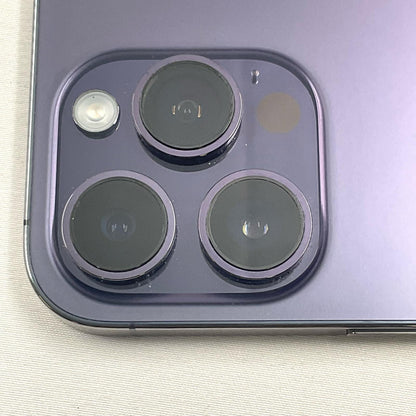【全額返金保証】【最速発送】Apple iPhone iPhone 14 Pro 128GB ディープパープル au 白ロム 動作確認済 86%