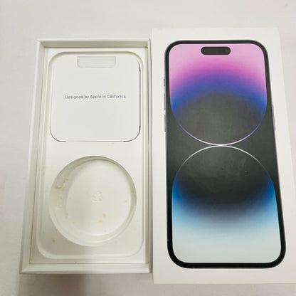 【全額返金保証】【最速発送】Apple iPhone iPhone 14 Pro 128GB ディープパープル au 白ロム 動作確認済 86%
