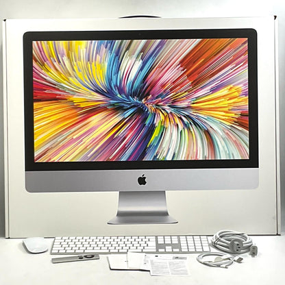 【全額返金保証】【最速発送】Apple iMac 27インチ クアッドコア intel core i7 16GB SSD 512GB シルバー 美品 動作確認済