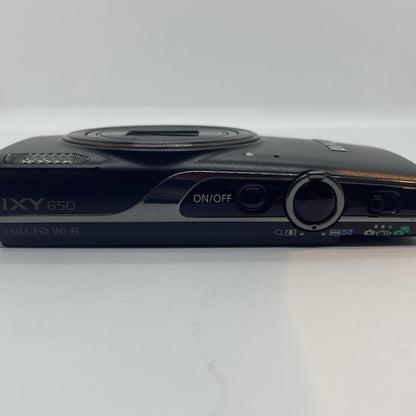 【全額返金保証】【最速発送】Canon コンパクトデジタルカメラ IXY 650 ブラック 動作確認済