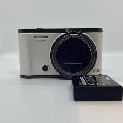 【全額返金保証】【最速発送】 コンパクトデジタルカメラ CASIO EXILIM EX-ZR3000 ホワイト 美品 動作確認済