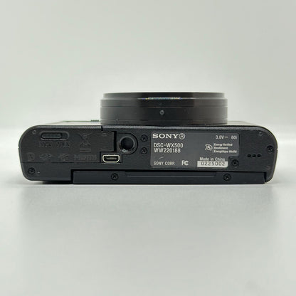 【全額返金保証】【最速発送】Sony コンパクトデジタルカメラ Cyber-shot DSC-WX500 ブラック 美品 動作確認済