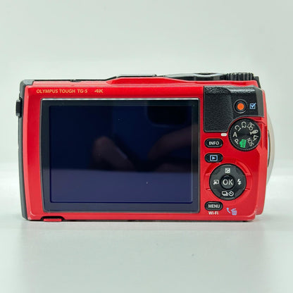 【全額返金保証】【最速発送】OLYMPUS コンパクトデジタルカメラ Tough TG-5 レッド 美品 動作確認済