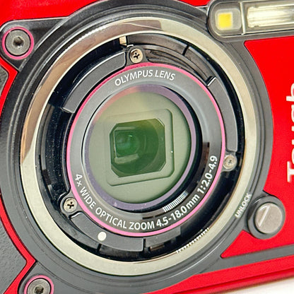 【全額返金保証】【最速発送】OLYMPUS コンパクトデジタルカメラ Tough TG-5 レッド 美品 動作確認済