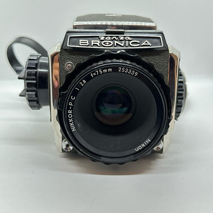【最速発送】 ZENZA BRONICA S2 + NIKKOR-P・Ｃ 75mm F2.8【難有】