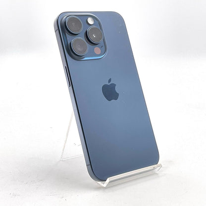 【全額返金保証】【最速発送】Apple iPhone iPhone 15 Pro 256GB ブルーチタニウム Softbank SIMフリー 白ロム 動作確認済 89%