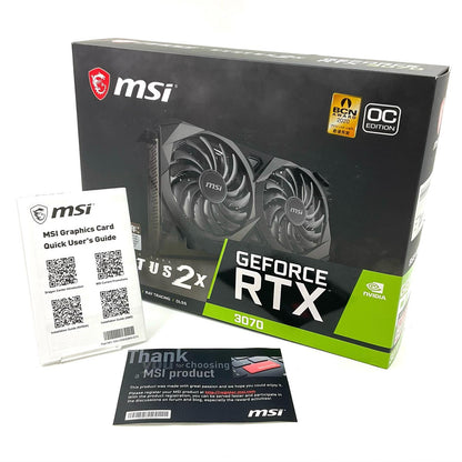 【全額返金保証】【最速発送】MSI グラフィックボード GeForce RTX 3070 VENTUS 2x OC 美品 動作確認済
