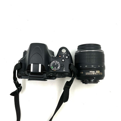 【全額返金保証】【最速発送】Nikon デジタル一眼 D5100 18-55 VR レンズキット ブラック 美品 動作確認済