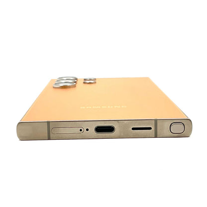 【全額返金保証】【最速発送】SAMSUNG Galaxy S24 Ultra 256GB チタニウム オレンジ SIMフリー SM-S928B/DS 白ロム 美品 動作確認済