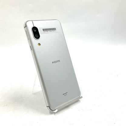 【全額返金保証】【最速発送】SHARP AQUOS sense3 64GB シルバーホワイト au SHV45 白ロム 動作確認済