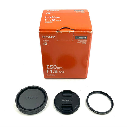 【全額返金保証】【最速発送】Sony E 50mm F1.8 OSS SEL50F18 ブラック 美品 動作確認済