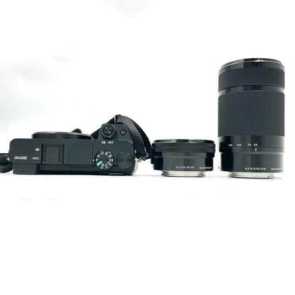 【全額返金保証】【最速発送】Sony デジタル一眼 α6400 ILCE-6400Y ダブルズームレンズキット ブラック 美品 動作確認済