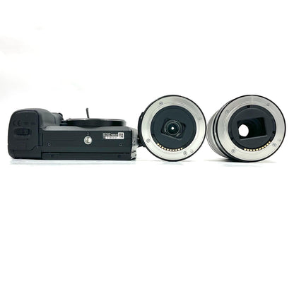 【全額返金保証】【最速発送】Sony デジタル一眼 α6400 ILCE-6400Y ダブルズームレンズキット ブラック 美品 動作確認済