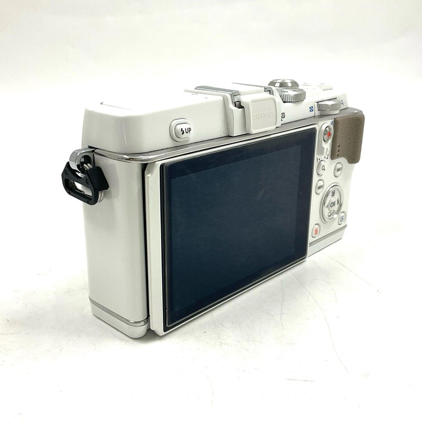 【全額返金保証】【最速発送】OLYMPUS デジタル一眼 PEN E-P5 ボディ ホワイト 動作確認済