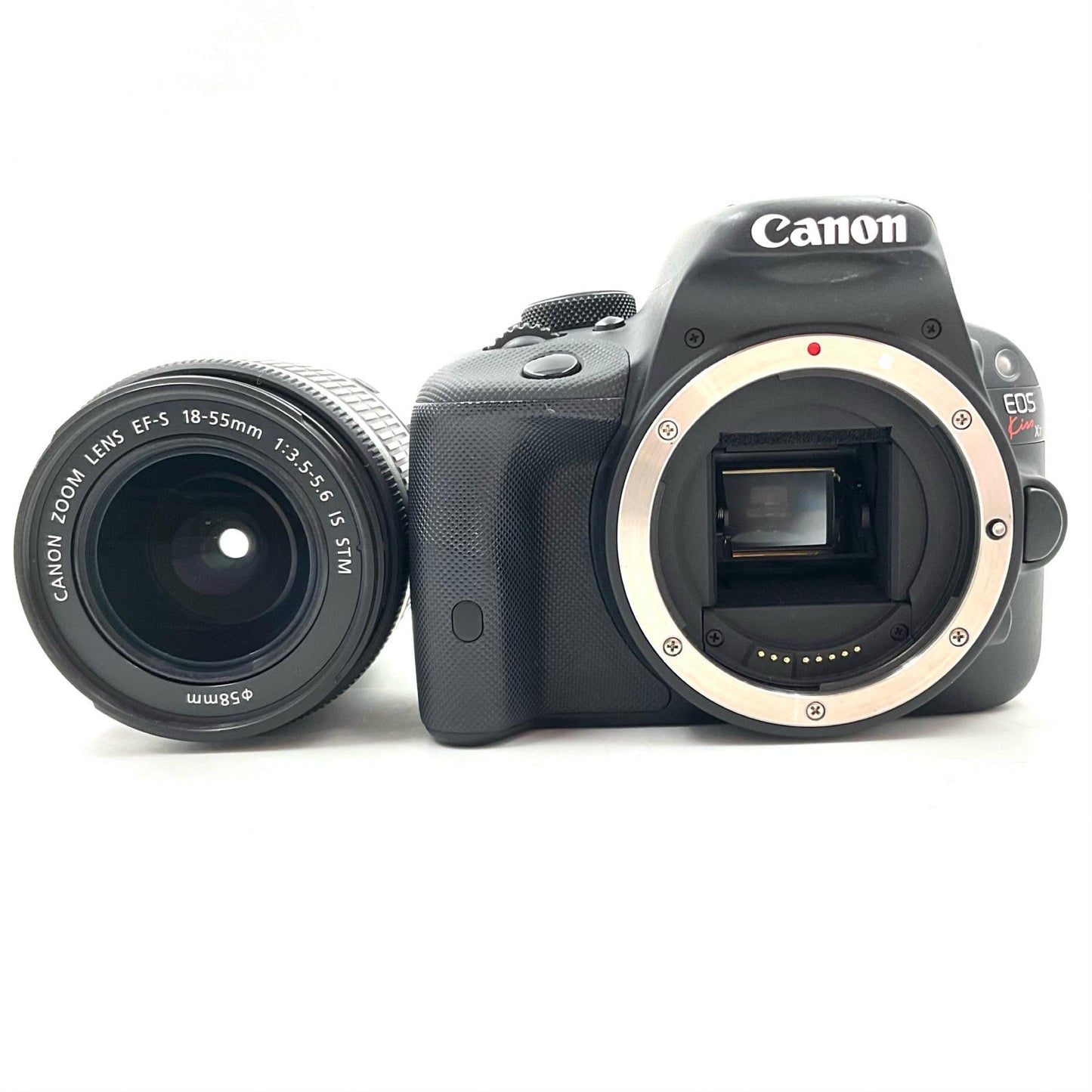 【全額返金保証】【最速発送】Canon デジタル一眼 EOS Kiss X7 EF-S18-55 IS STM レンズキット ブラック 美品 動作確認済