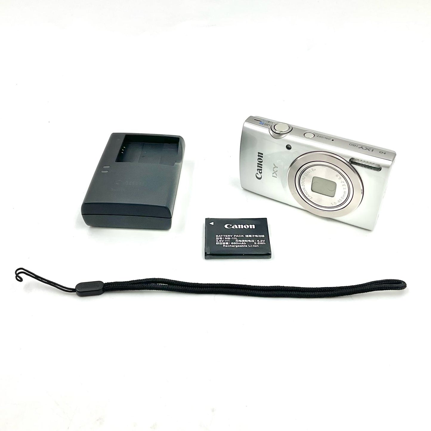 【全額返金保証】【最速発送】Canon コンパクトデジタルカメラ IXY 180 シルバー 美品 動作確認済