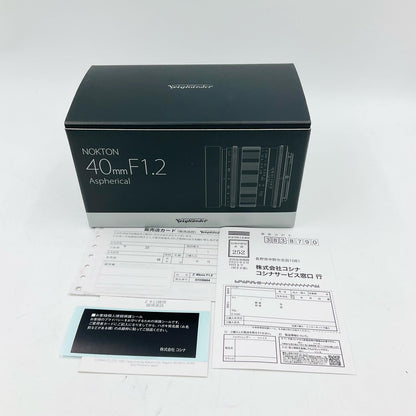 【全額返金保証】【最速発送】NOKTON フォクトレンダー NOKTON 40mm F1.2 Aspherical [ニコンZ用] 美品 動作確認済