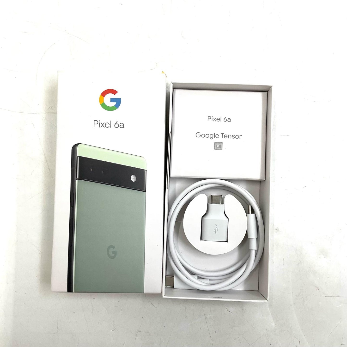 【全額返金保証】【最速発送】Google Pixel 6a 128GB Sage au GB17L 白ロム 美品 動作確認済